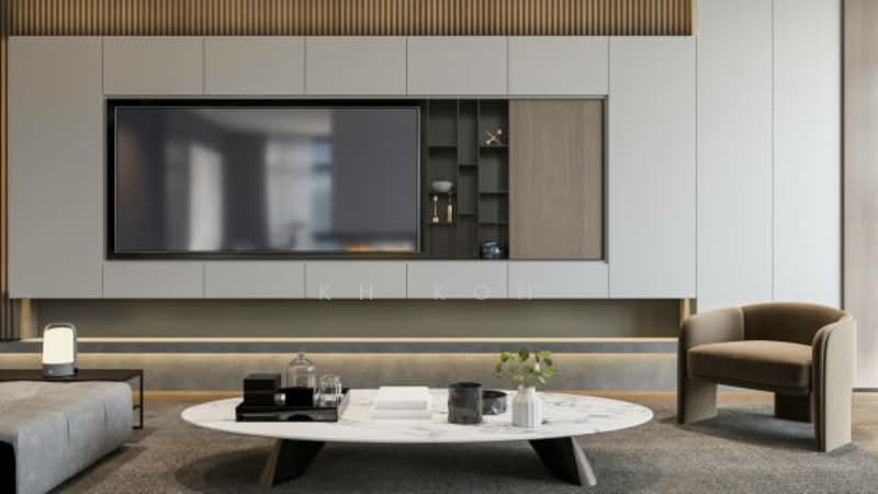 Condominium for Sale at SUNWAY Freehold 3xxk Fully Furnished Condo [2026 Ready To Move] Ownstay/Invest - KH Koh - Living Room - PropertyGuru.com.my