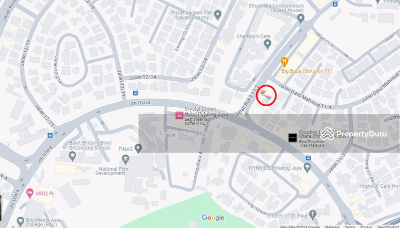 Subject property is indicated in circle.