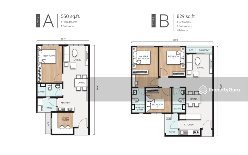 Alia Mori Park Type A floor plan in Shah Alam, Selangor