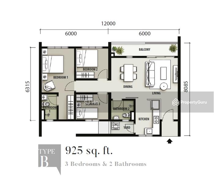 The Terraces Condominium by IJM - Layout Plan for Type B