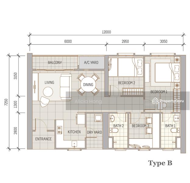 Havana Beach Residences - Type B Layout Plan