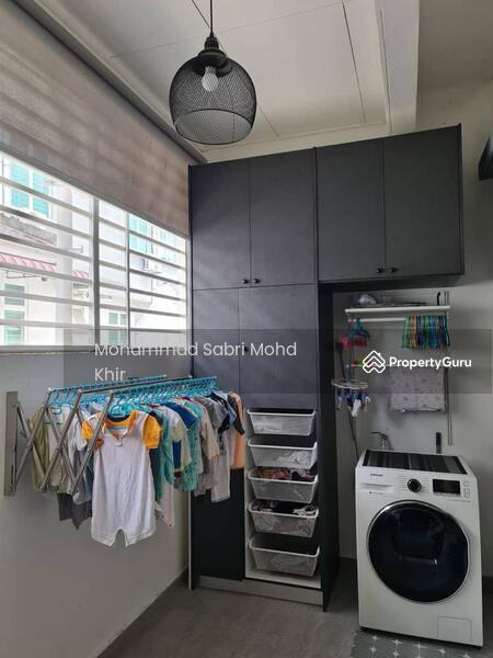 Ground floor: Kitchen and laundry area.