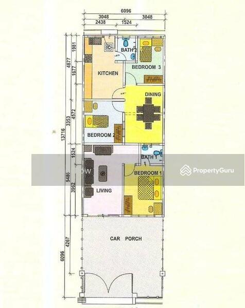 Untuk Dijual - Freehold Non-bumi 1-Storey Terrace House 20'x65' Below Bank Value@ Taman Seri Jati, 75350 Melaka