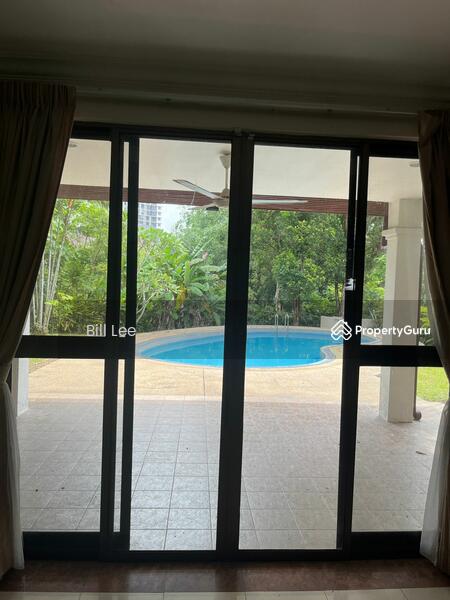 living hall facing pool 