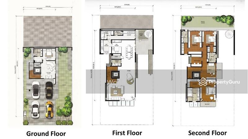 Untuk Disewa - 3 Storey Bungalow 4500 Sq Ft 6R 5B 3 Store With Lift in Sunway Rymba Hill, Kota Damansara for Rent
