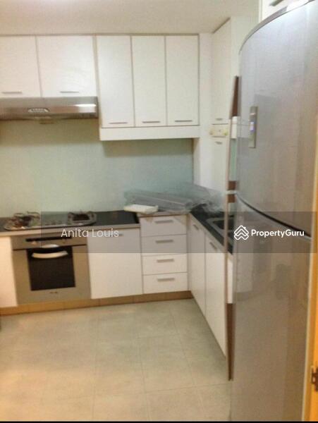 Kitchen comes with built in cabinets, oven, hob & hood, fridge etc