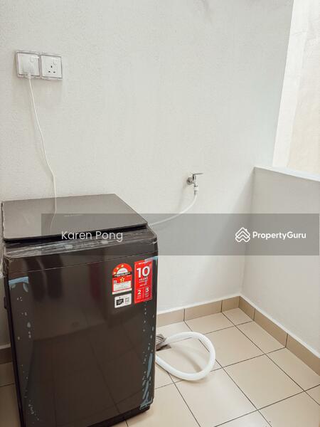Yard with washing machine