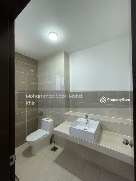 Toilet with lighting installed. 