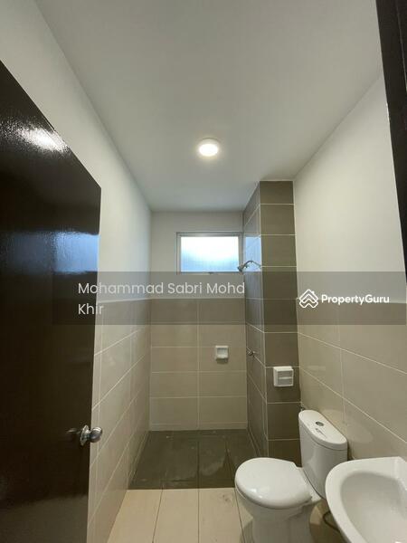 Toilet with lighting installed. 