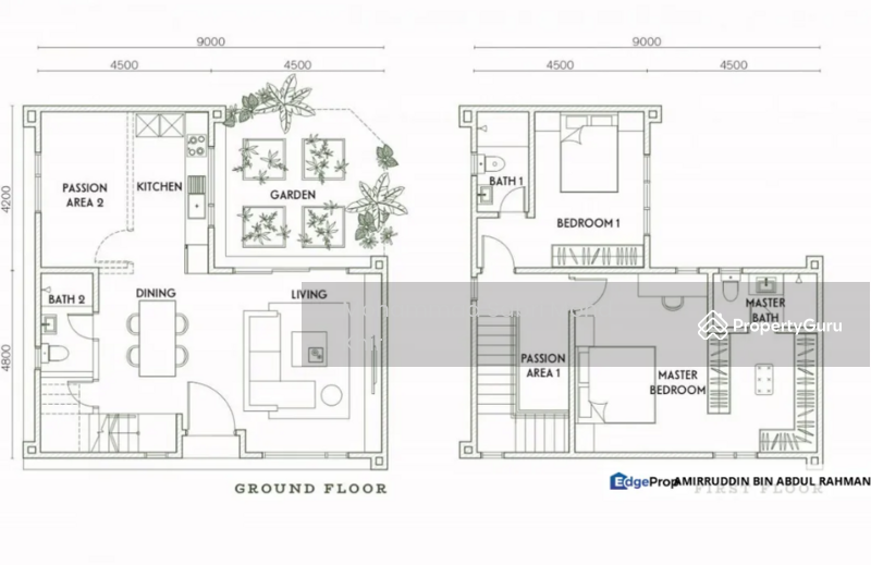 Typical layout floor plan. 
