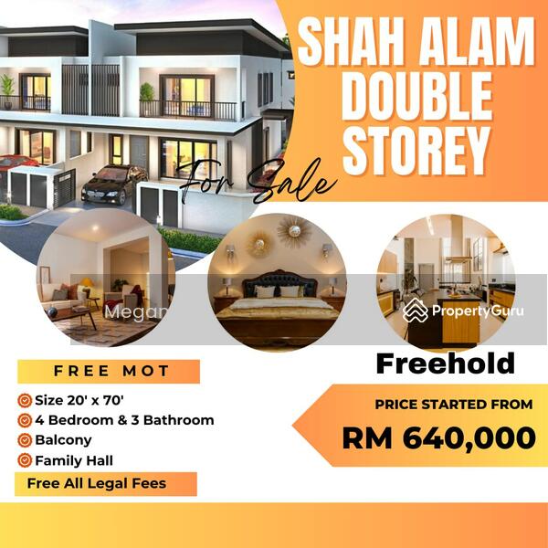 For Sale - New Double Storey Landed Terrace House @ Shah Alam, Selangor