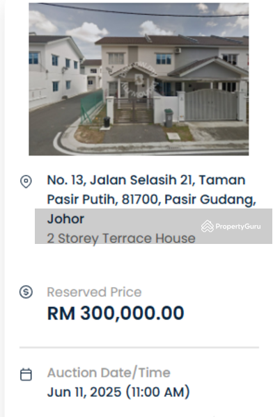 Untuk Dijual - Taman Pasir Putih, 81700, Pasir Gudang, Johor