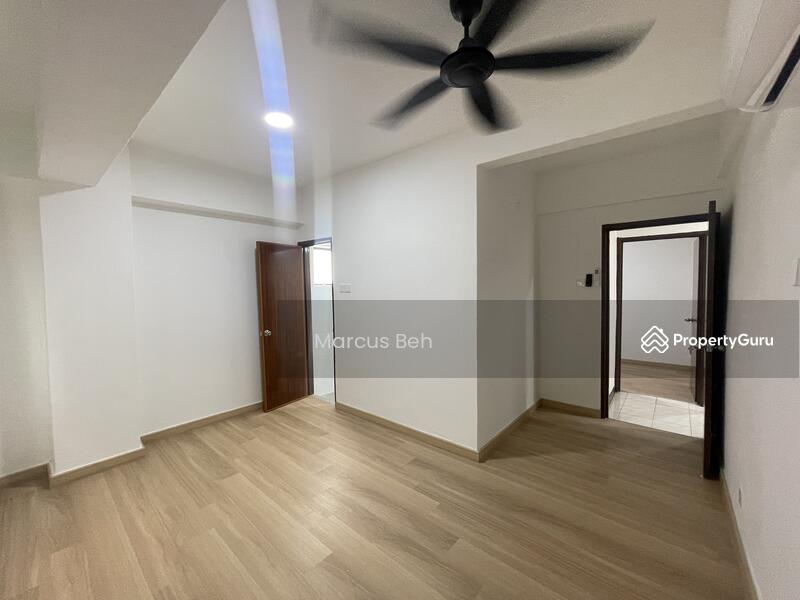 Bedroom with new flooring