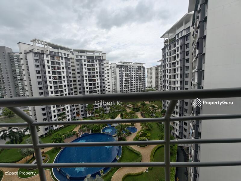 Balcony with pool view