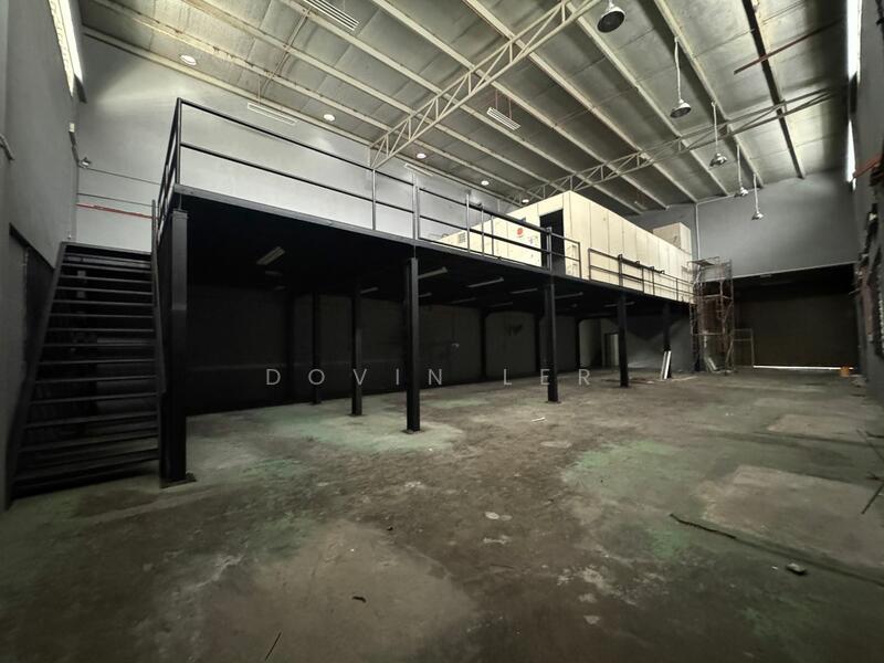 Remodeled steel-framed mezzanine floor.