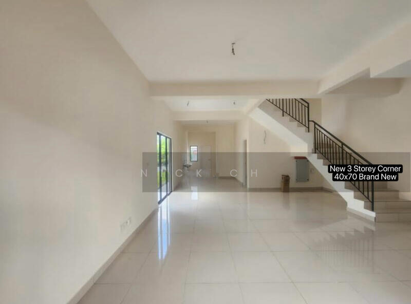 Living Room with Corner Land