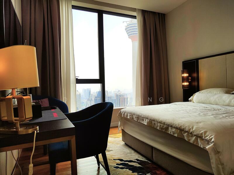 master bedroom with KL Tower view
