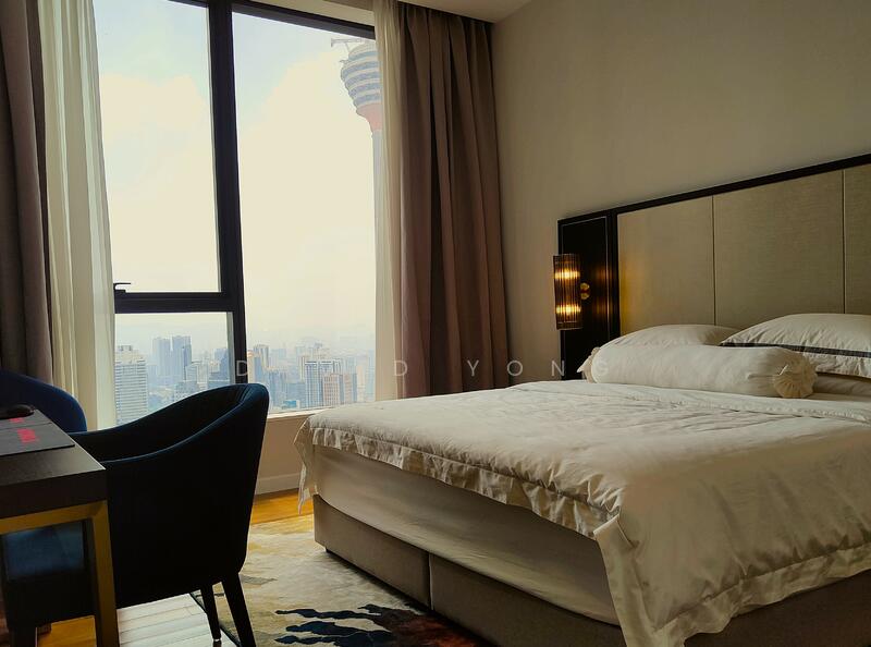 master bedroom with KL Tower view