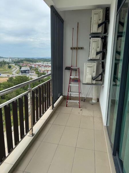 Service Residence for Sale at D'Secret Garden (Pangsapuri Kempas Indah) - Annie Chai - Balcony - PropertyGuru.com.my