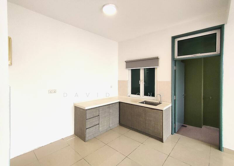 Bright kitchen with adjoining yard