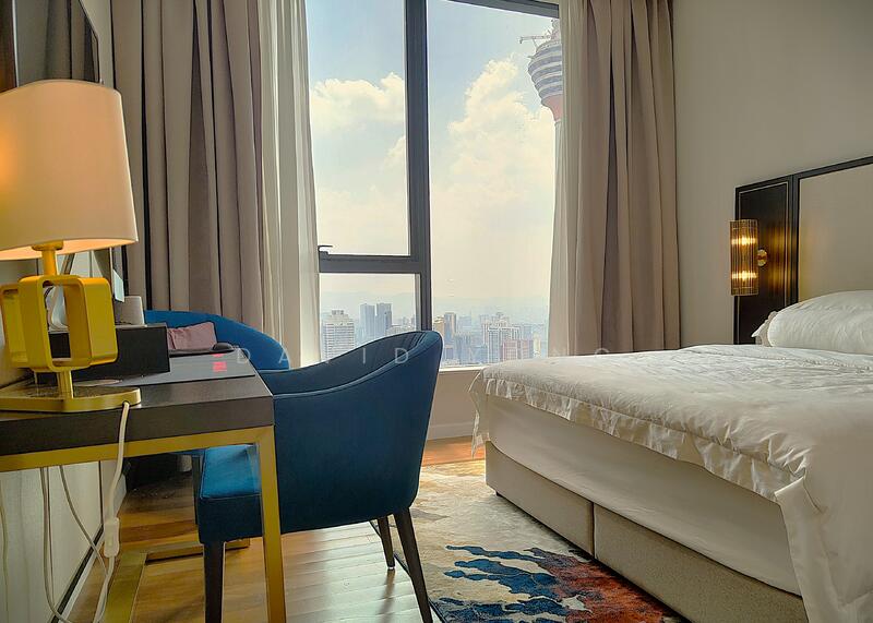 master bedroom with KL Tower view
