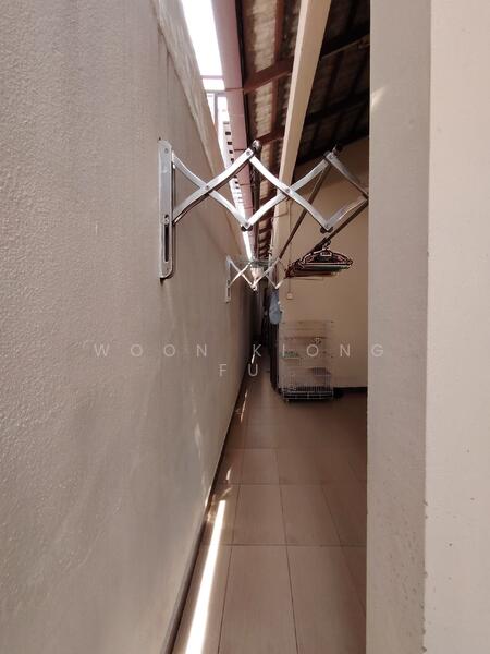 Behind Yard with Cloth Hanging Hangers