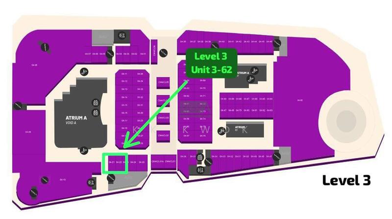 For Rent - Prangin Mall Shopping Mall Retail Outlet (Lvl 3, CORNER unit) in George Town.