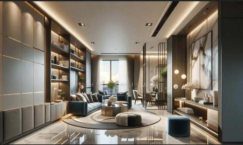 Servis Apartment untuk Dijual di G'Vinton - HT Sim - Living Room - PropertyGuru.com.my