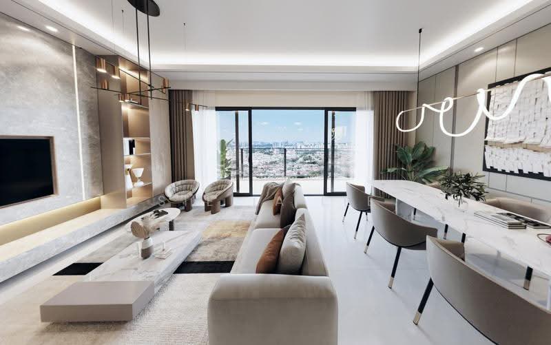 Kediaman Servis untuk Dijual di Sunway Velocity 3 - Stella Lee - Living Room - PropertyGuru.com.my