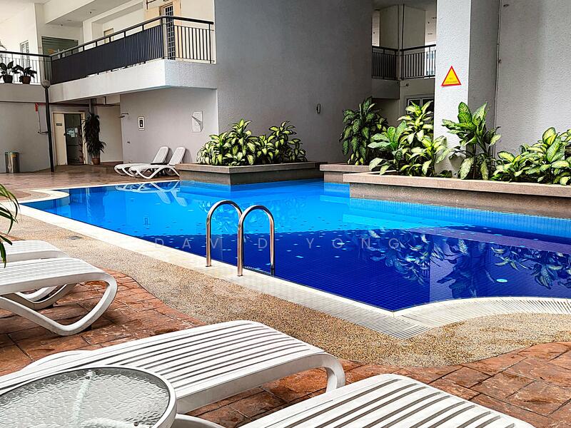 Well-maintained pool and fitness area