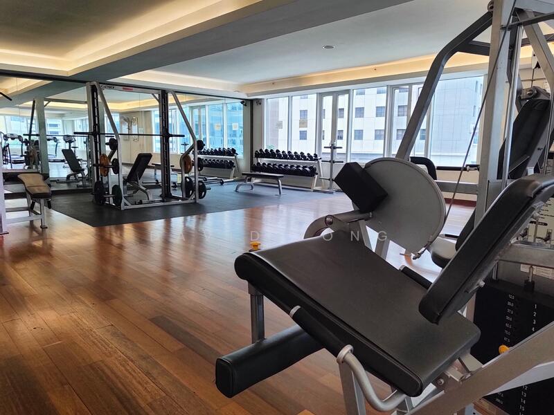 Well-maintained pool and fitness area