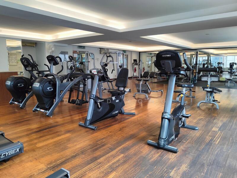 Well-maintained pool and fitness area