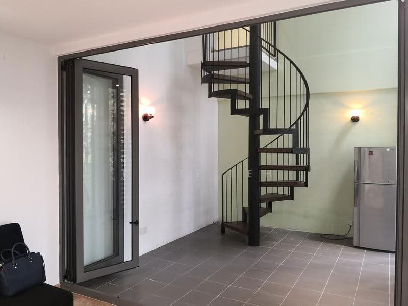 Service Residence for Sale at Centrio Pantai Hillpark - Kayte Teh - spiral staircase to upstairs - PropertyGuru.com.my
