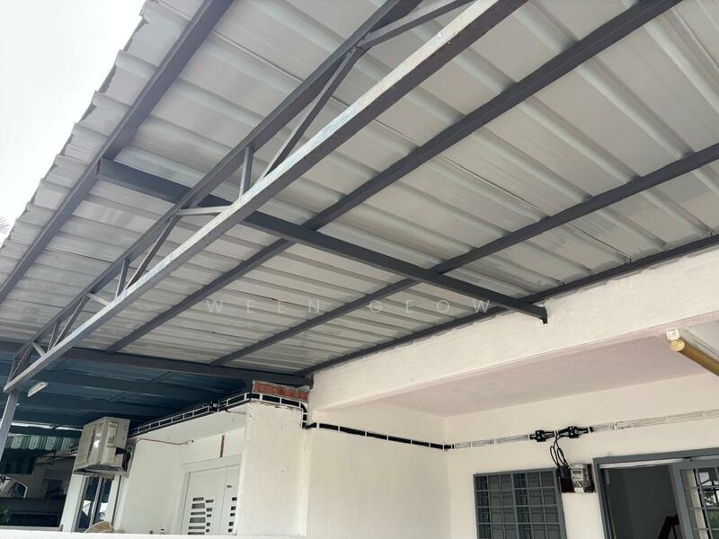 Exterior with new awning