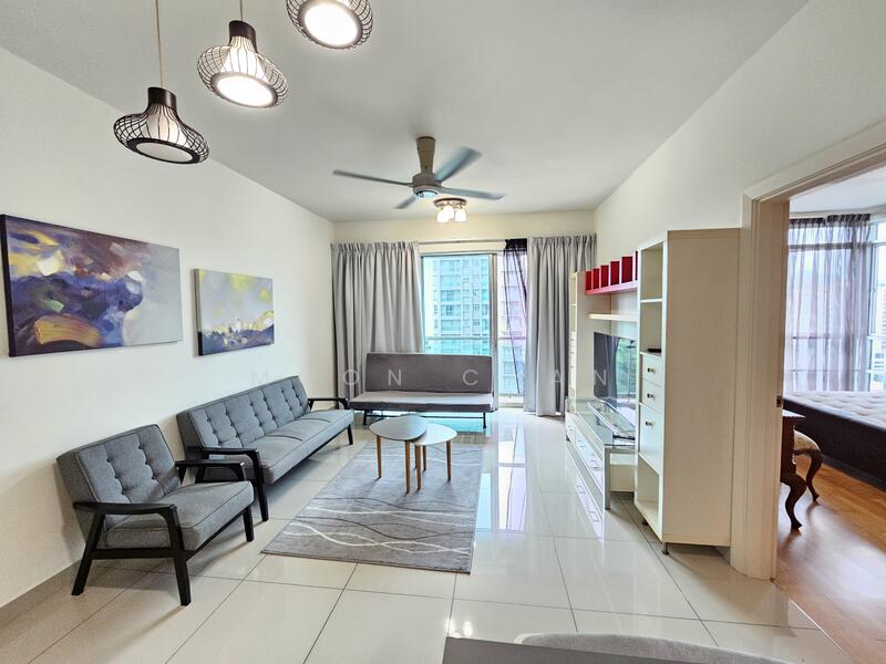 Service Residence for Sale at Solaris Dutamas - Moon Chan - Living Room - PropertyGuru.com.my