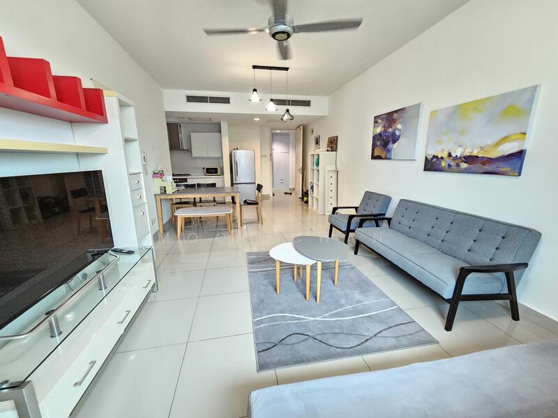 Service Residence for Sale at Solaris Dutamas - Moon Chan - Living Room - PropertyGuru.com.my