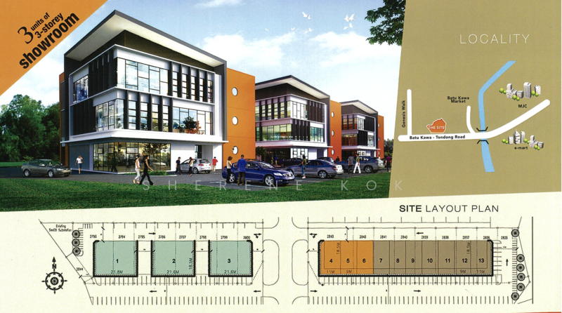 For Rent - For Rent - 3 Storey Detached Showroom @ Kuching Batu Kawa Banquet Square