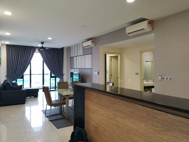 Dry Kitchen with Island Long Bar Table