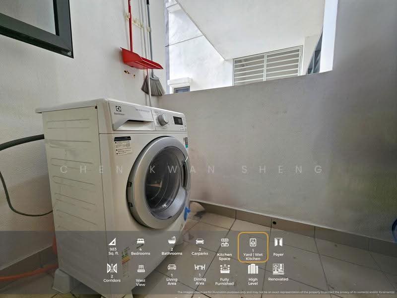 Condominium for Sale at Lakeville Residence - KS Chen - Yard | Wet Kitchen - PropertyGuru.com.my