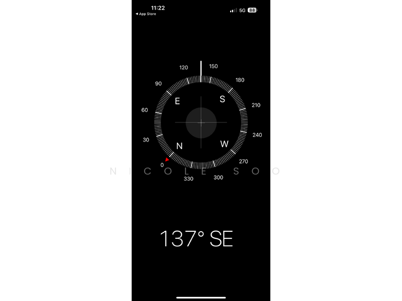 Direction from balcony 