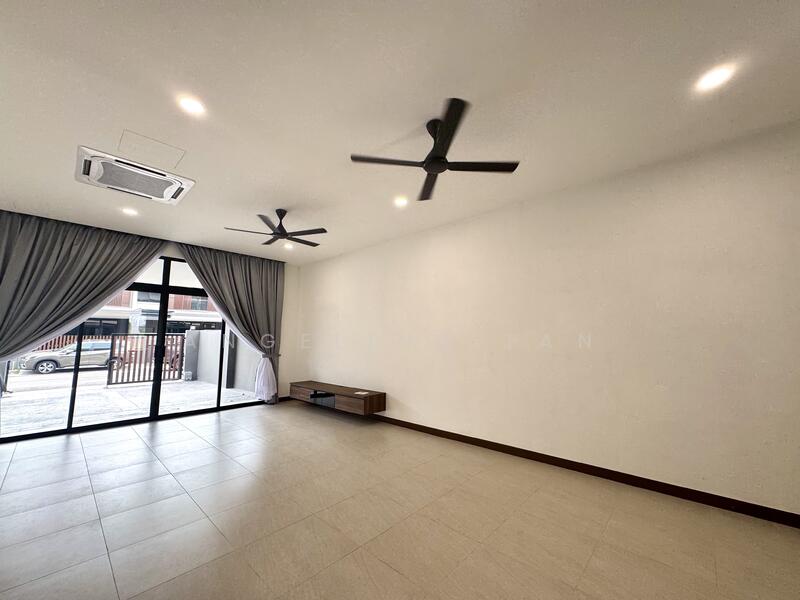 Living Room c/w Tv console Curtains 