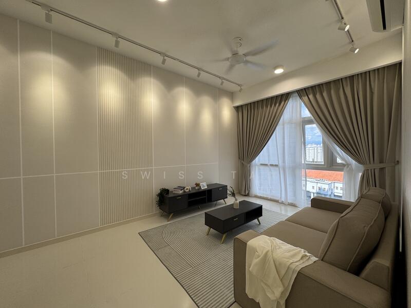 Service Residence for Rent at Met 1 Residences - Swiss Tan - Living Room - PropertyGuru.com.my