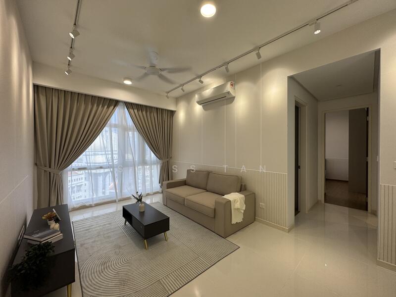 Service Residence for Rent at Met 1 Residences - Swiss Tan - Living Room - PropertyGuru.com.my