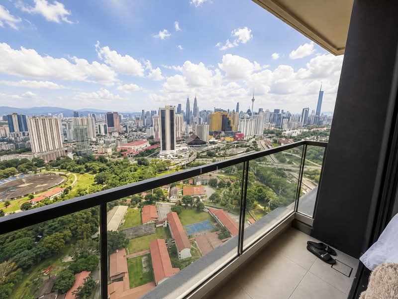 Service Residence for Sale at Duta Park Residences - Jay Tian - Balcony (With Full KLCC View) - PropertyGuru.com.my