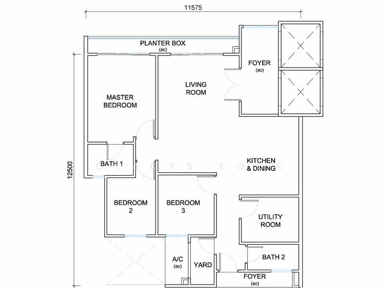 Condominium for Sale at QuayWest Residence - Gladys Kock - Master Bedroom - PropertyGuru.com.my
