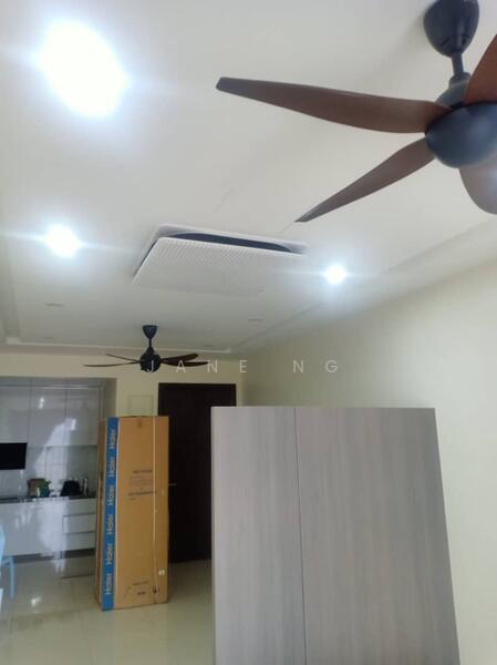 Living room and kitchen area