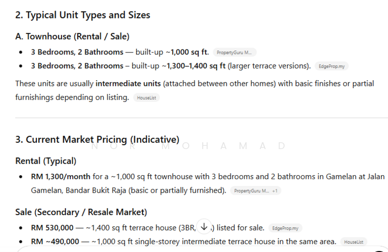 Untuk Dijual - MURAH ! No. 61, Jalan Gamelan 10, Bandar Bukit Raja, 40150 Klang, Selangor