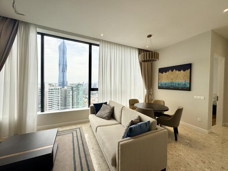 Servis Apartment untuk Disewa di Pavilion Ceylon Hill - Swiss Tan - Living Room - PropertyGuru.com.my