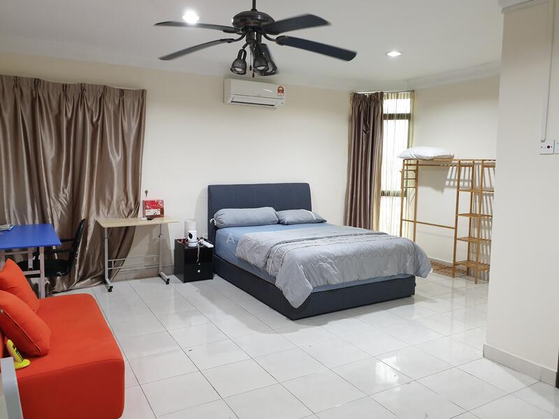 Bedroom with attached bathroom