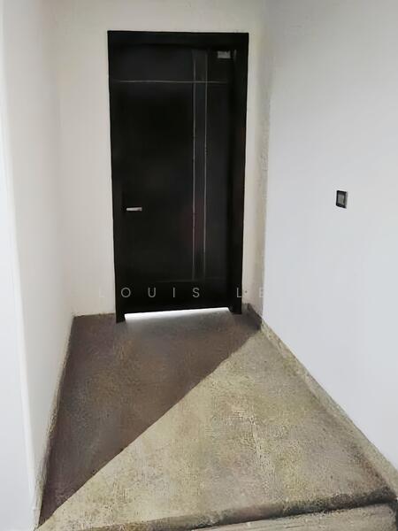 Entrance With Metal Door Grille Now